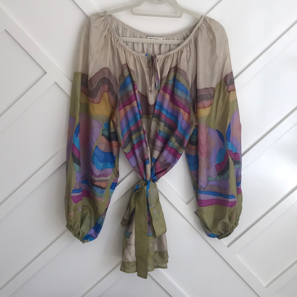 Mes Demoiselles Multi color silk mini dress